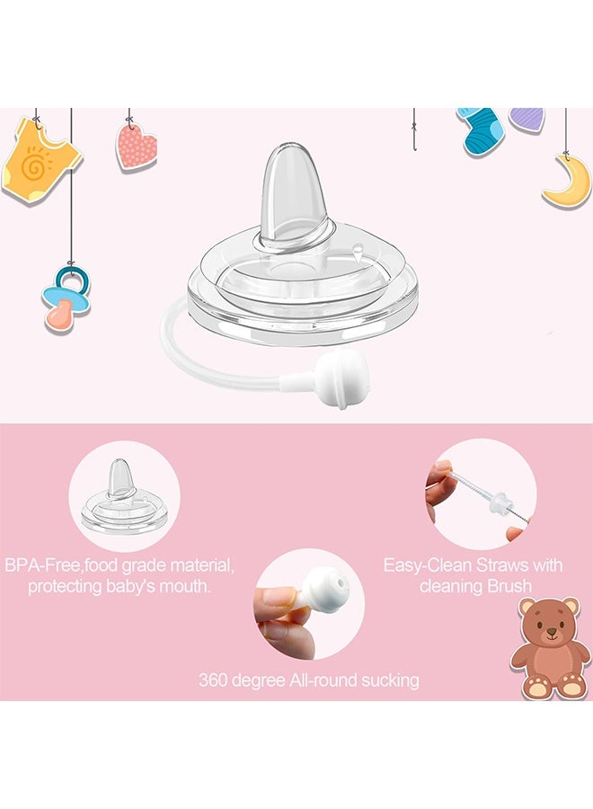 4 Pcs Baby Bottle Sippy Nipples Straw Replacement Set, Straw Cup Nipple, Soft 100% Silicone Sippy Cup Nipple, Variable Flow, BPA-Free, 6m+ (Sippy Cup Nipple) - Image 3
