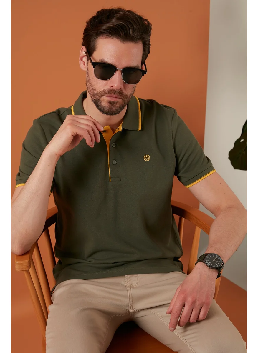 بوراتي 100% Cotton Buttoned Polo T Shirt Men's Polo 5902118
