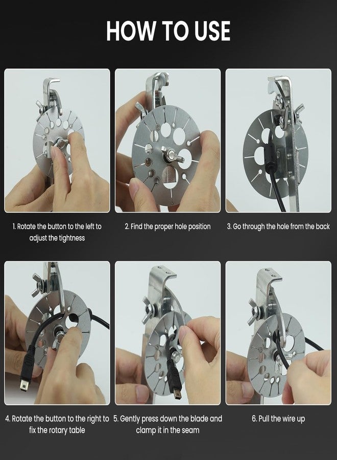 Serplex® Manual Handheld Wire Stripper Tool with Multi-Cable Slot Plate, Includes 10 Stainless Steel Replacement Blades, Portable Handheld Wire Stripper for Multi Cable Types and Efficient Wire Tasks - Image 3