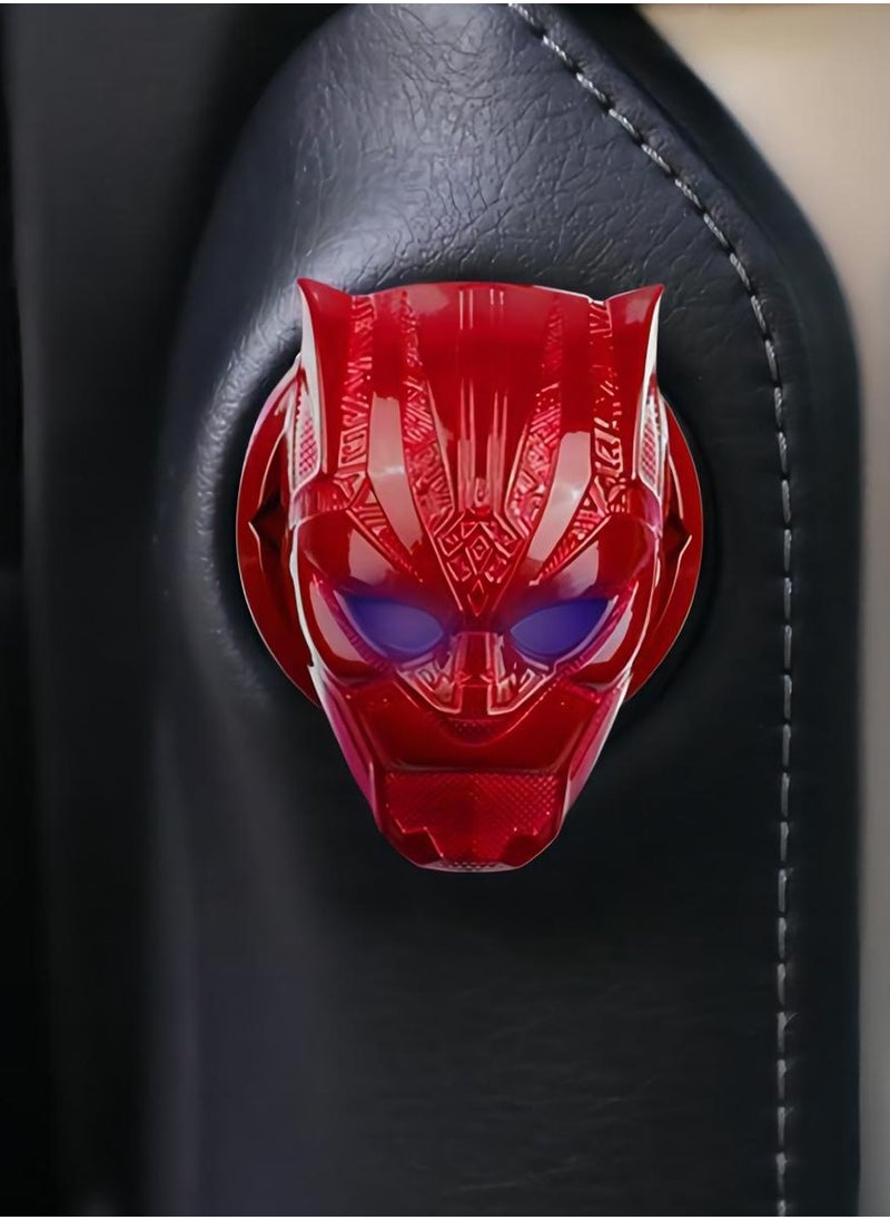 SYOSI - Car Engine Start Cover of Black Panther Push, Start Stop Button Cover Replacement Push Button Car Engine Start Stop Trim Protector Key Ring Circle Cover 3D Car Interior Accessory Red - Image 1