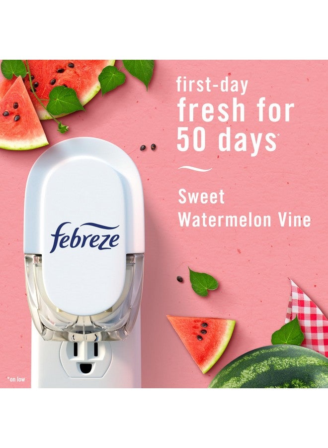 Febreze Odor-Fighting Fade Defy PLUG Air Freshener, Southern Lilac Mornings, Sweet Watermelon Vine, Pack of 4 (2 of Each), .79 fl. oz. Oil Refill - Image 5