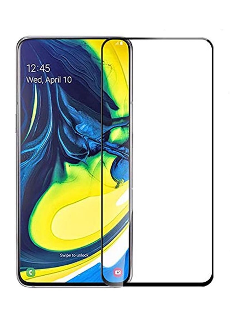 Generic Tempered Glass For Samsung Galaxy A80/ A90 Full Screen Protector - Black Frame 