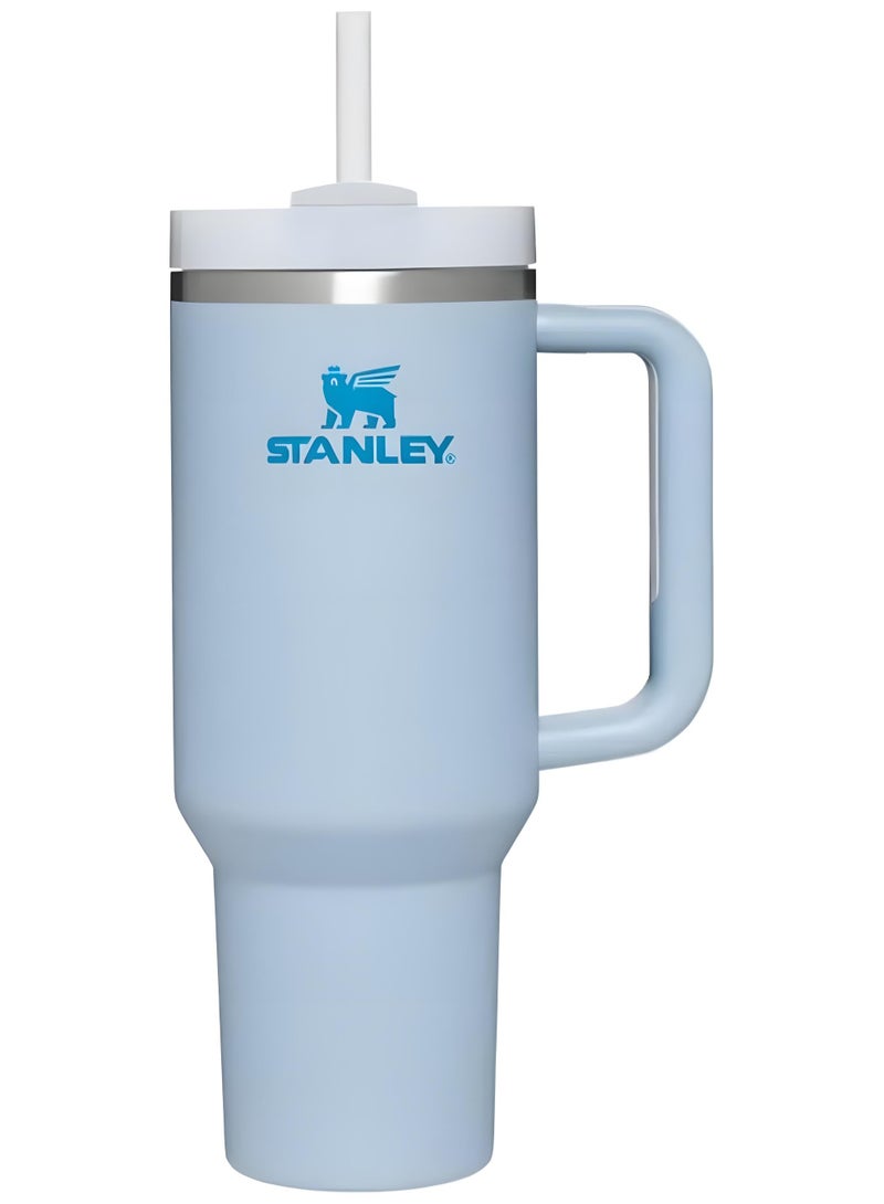 Stanley Quencher H2.0 FlowState Vacuum Stainless Steel Water Bottle with Lid and Straw, BPA-Free, 40oz, 28x10x7.5cm (Blue) - Image 1