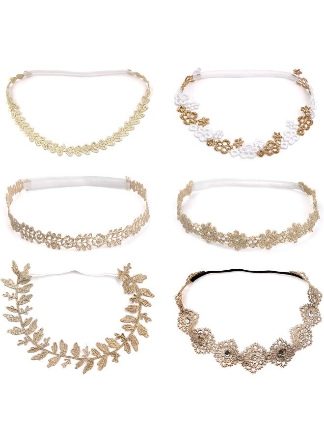 Zapire Zapire 6pcs Lace Floral Headbands for Baby Girl - Image 1