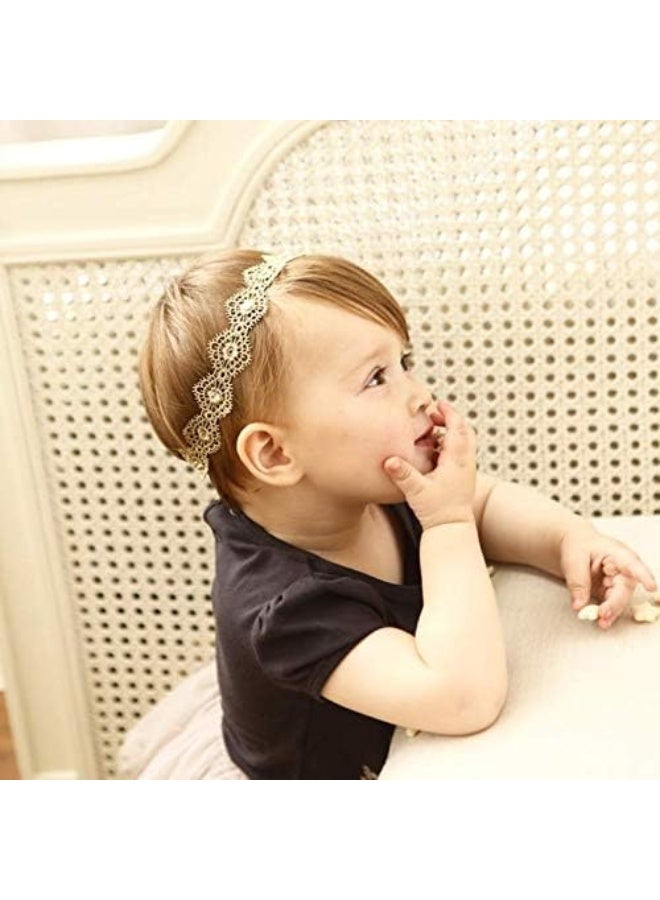 Zapire Zapire 6pcs Lace Floral Headbands for Baby Girl - Image 2