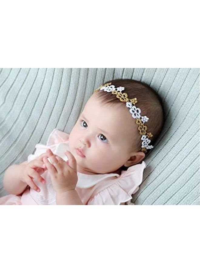 Zapire Zapire 6pcs Lace Floral Headbands for Baby Girl - Image 3
