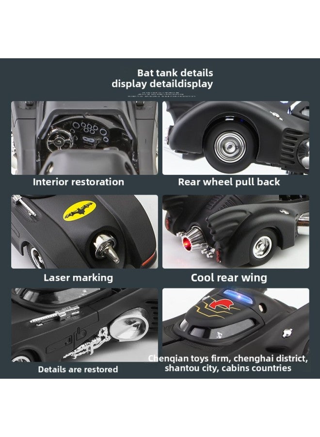 [Boxed] 1989 Bat Chariot Model Alloy Concept Car Simulation Prop Car Cartoon Surrounding Children's Toy Car-Color:Black 1:38 Bat Chariot-Length 14cm-Boxed-Door Opening Sound And Light  - Image 4