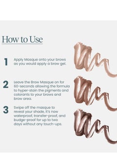 Wonderskin Wonderskin Eyebrow Tint - Wonder Blading Brow Stain & Go Masque, Long Lasting Brow Tint, Transfer Proof and Smudge Proof Eyebrow Stain (Dark Brunette)  - Image 5