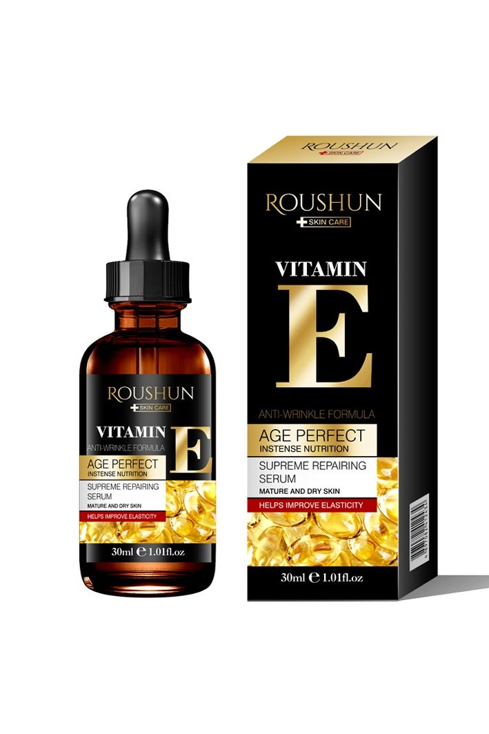 ROUSHUN SKIN CARE VITAMIN E ANTI-WRINKLE Formula Age -Perfect INTENSE Nutrition 30ml 101 Loz - Image 1