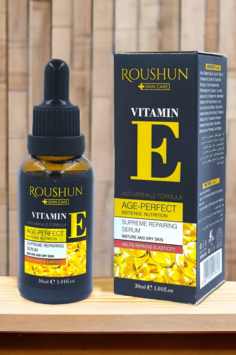 ROUSHUN SKIN CARE VITAMIN E ANTI-WRINKLE Formula Age -Perfect INTENSE Nutrition 30ml 101 Loz - Image 2
