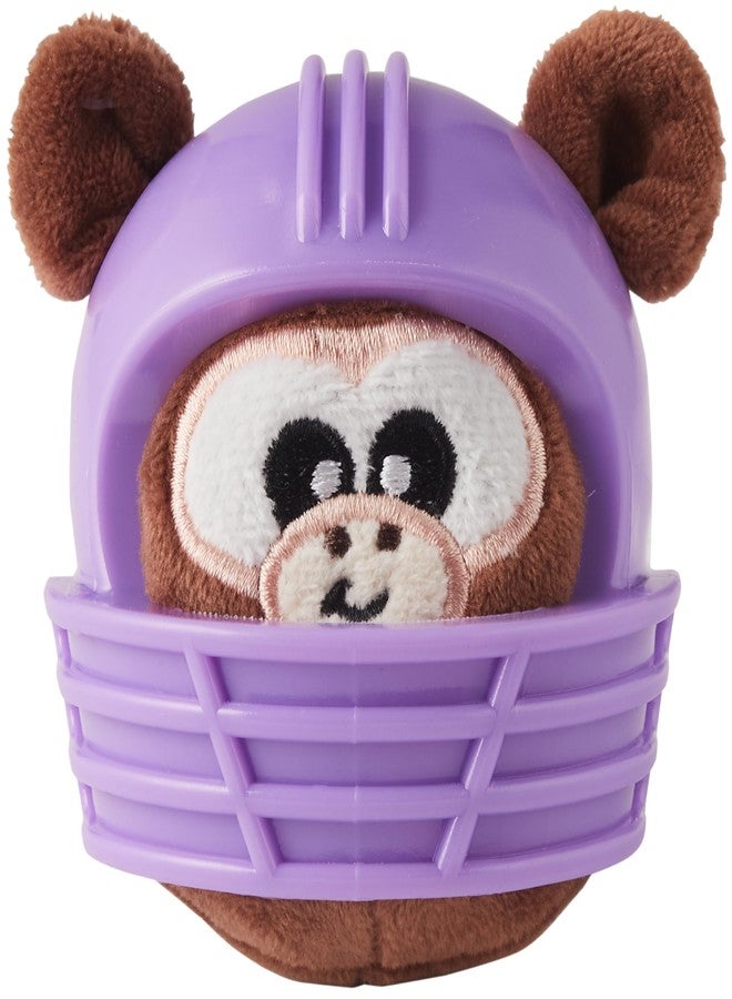 Outward Hound Helmet Headz Monkey Dog Toy, Plush Squeaky Fetch Ball, Durable Dog Toy for Active Play, Multicolored, Small - Image 1