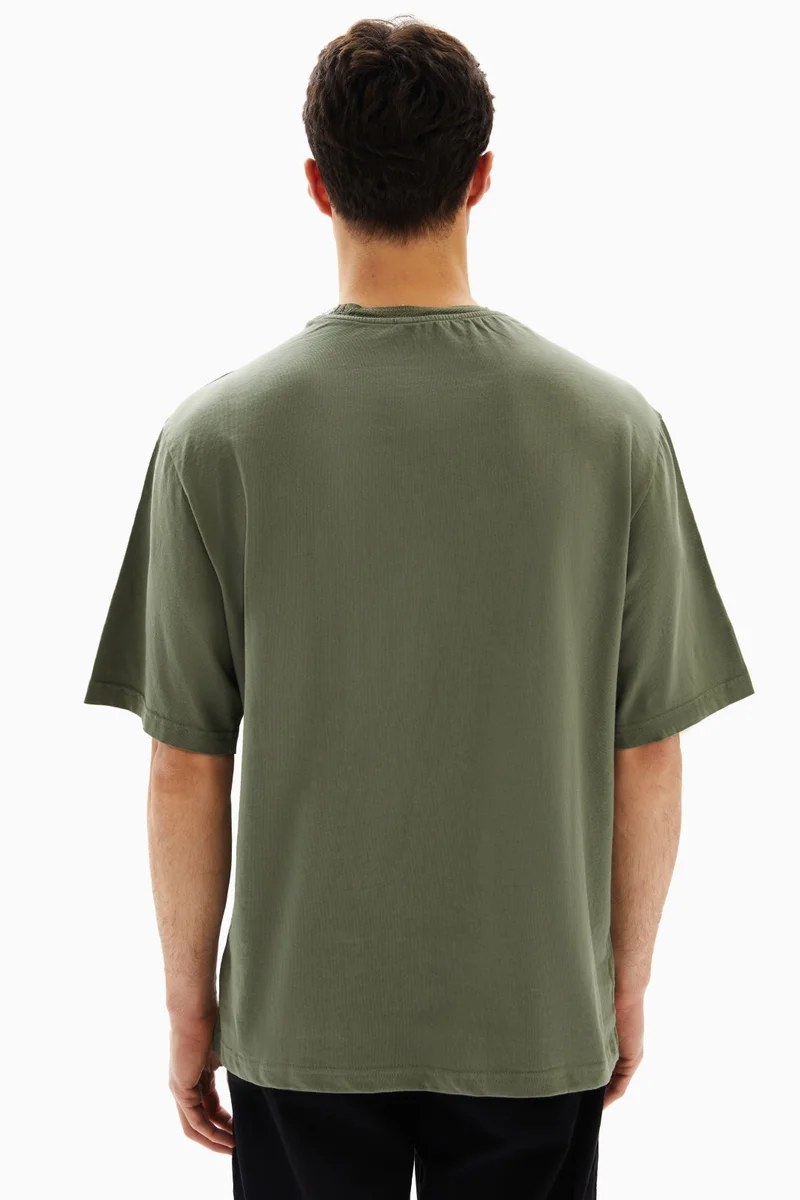Wecre8 Olive Green Cat Printed T-shirt By WECRE8