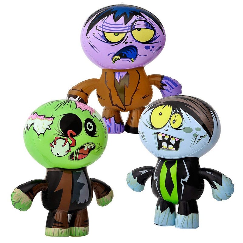 5Star-Td 5StarTD Set of 3 Crazy Inflatable Zombies 24 Party DecorFavorGiveawayToy - Image 3