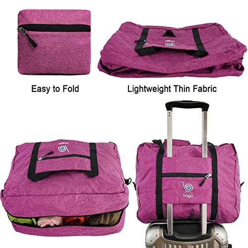 Bago Foldable Duffle Bag Personal Item Small Carry On for Air Travel Fits 18x14x8 inches Ideal for Spirit Frontier Airlines - Image 3
