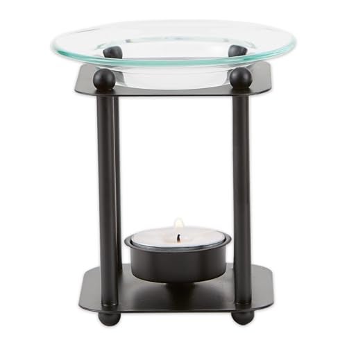Zingz & Thingz Gifts & Decor Zingz & Thingz Art Deco Collection Structural Metal Oil Warmer, Art, 3.875x3.875x4.5 - Image 3