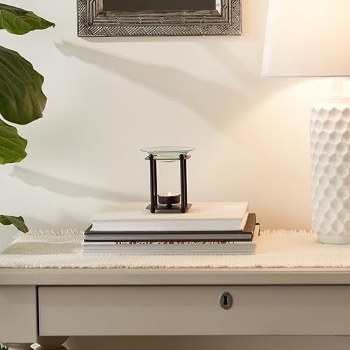 Zingz & Thingz Gifts & Decor Zingz & Thingz Art Deco Collection Structural Metal Oil Warmer, Art, 3.875x3.875x4.5 - Image 5