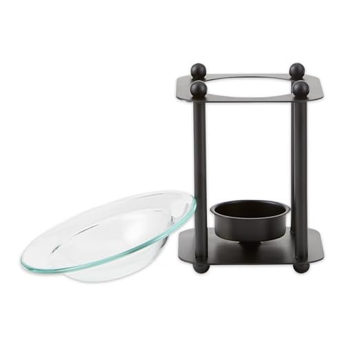 Zingz & Thingz Gifts & Decor Zingz & Thingz Art Deco Collection Structural Metal Oil Warmer, Art, 3.875x3.875x4.5 - Image 2