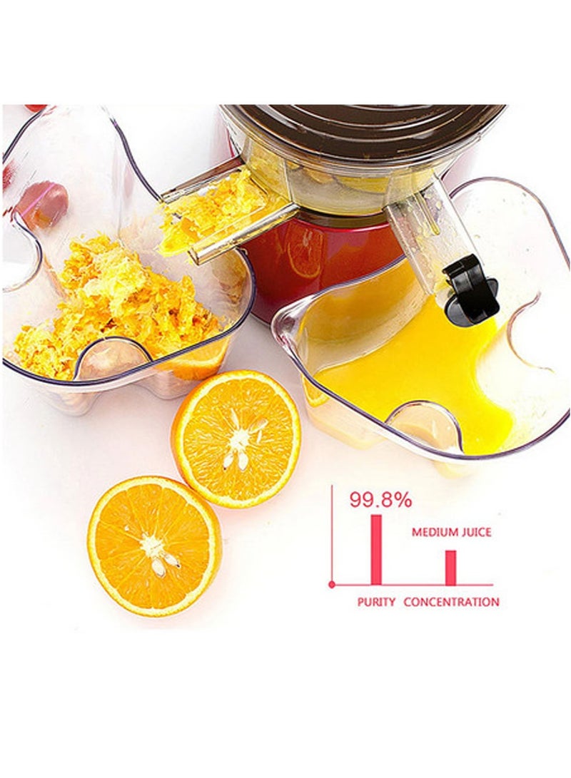 MarlaMall Masticating Juicer Machines, with Big Wide 83mm Feed Chute, Electric Juicer Machines for Vegetables and Fruits, Easy to Clean with Brush, Cold Press Juicer BPA-Free (Red) - Image 3