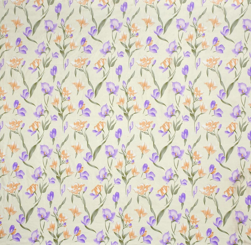 SHOMES Pure Soft Cotton Printed Diwan Set Covers 6 Pieces - 1 Single Bed Sheet (60 X 90) with 3 Cushion (16 X 16), 2 Bolster Covers (16 X 32) - (Cream, Medium) - Image 3