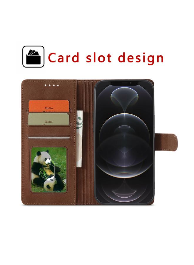 Zaboon Case For iPhone 13 mini Frosted Anti-theft Brush Horizontal Flip Leather Case with Holder & Card Slots & Wallet - Image 5