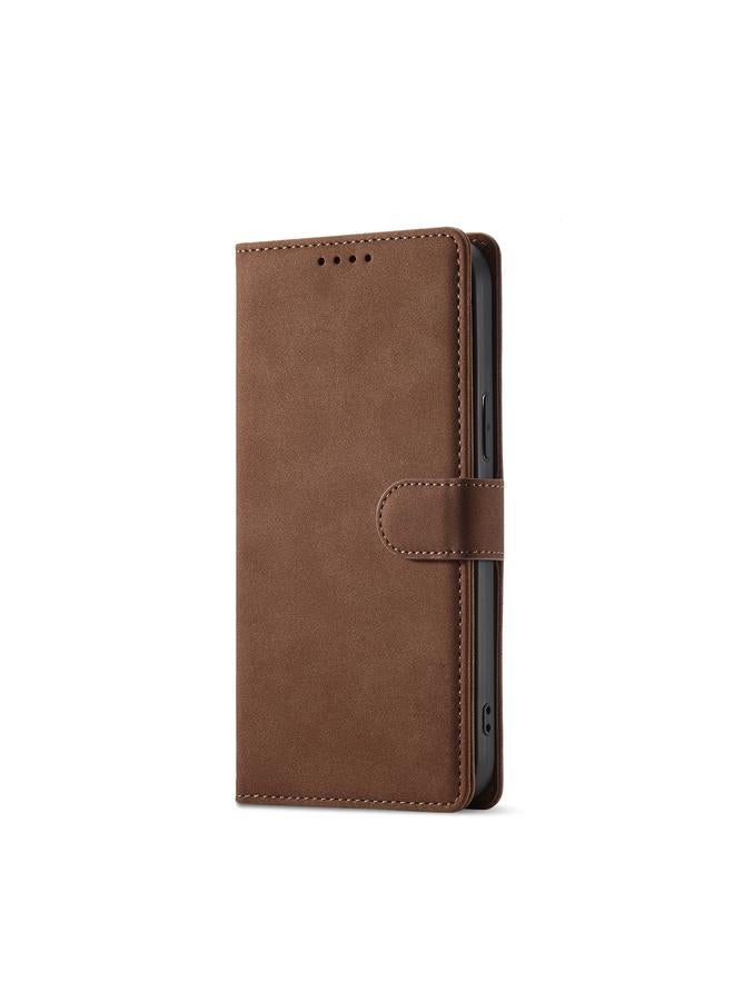 Zaboon Case For iPhone 13 mini Frosted Anti-theft Brush Horizontal Flip Leather Case with Holder & Card Slots & Wallet - Image 2