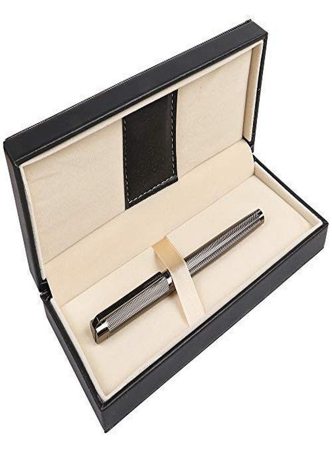 Penneed Rollerball Pen for Men Women Executive Home Office Use, with Gift box Refillable 0.7mm Black Ink G8(Fancy Dark Gray)
