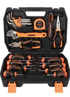 KSEIBI Full Toolset Plastic Box 22-Pc, Plastic, Use On Many Jobs Around the Home. Home Repair, Maintenance and Improvement, Includes Screwdrivers in Several Sizes, Pliers, Wrenches and Multi-Sizes Sockets Tool Set.  - Image 1