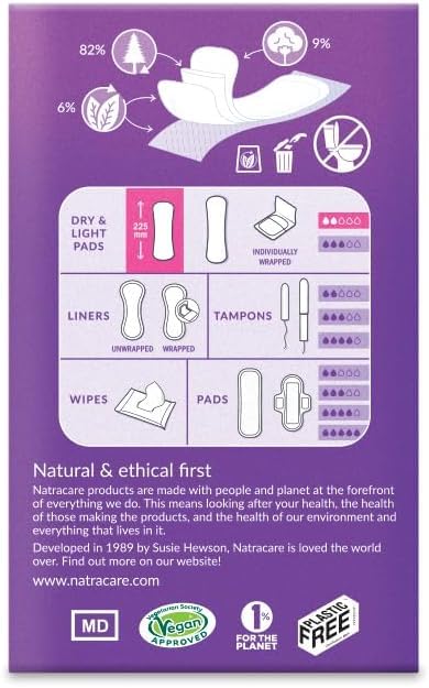 natracare Dry and Light Pads 20 Pads, 3 Boxes, (60 Pads Total) - Image 4