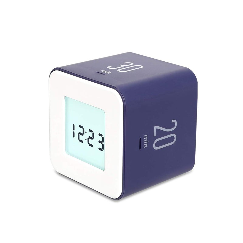 mooas Multi Cube Timer/Rotating Flip Timer (Violet), Simple Operation, Digital Clock & Timer, ADHD Timer Block Timer Time Management Timer Classroom Cube 5,10,20,30 min Timer Setting - Image 1