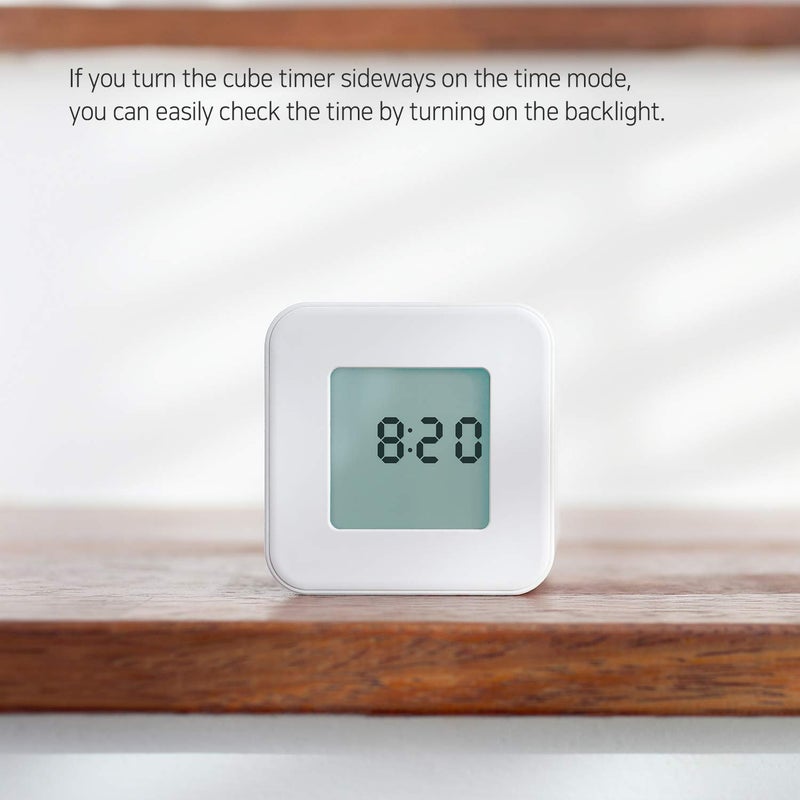 mooas Multi Cube Timer/Rotating Flip Timer (Violet), Simple Operation, Digital Clock & Timer, ADHD Timer Block Timer Time Management Timer Classroom Cube 5,10,20,30 min Timer Setting - Image 4