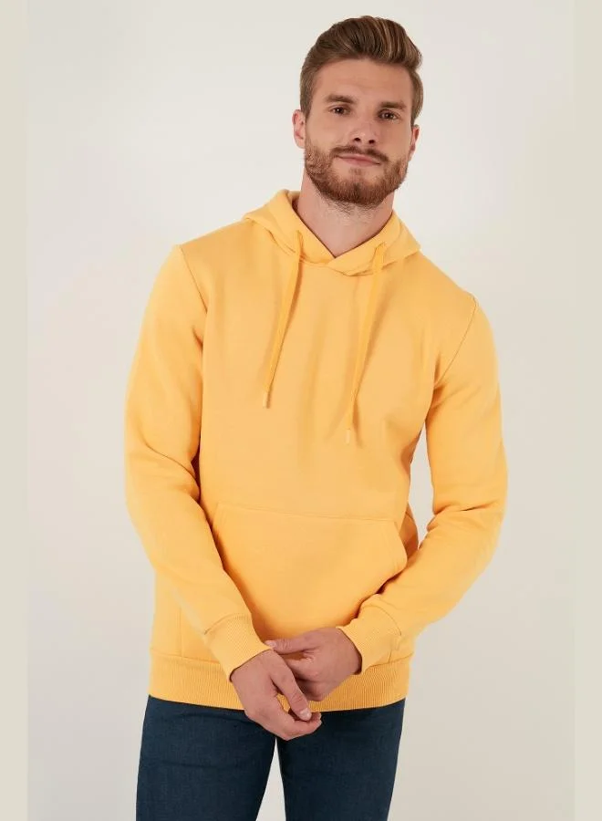 Buratti  Buratti Regular Fit Hooded Kangaroo Pocket Furry Soft Raised Sweat Men's SWEAT 5905281 for Men | Best Price UAE