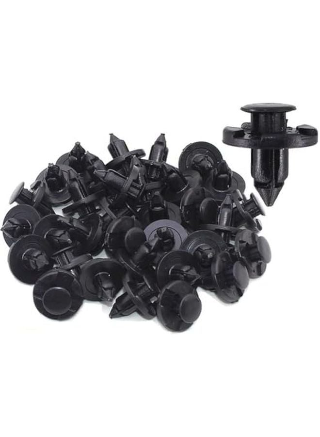 Black ABS Plastic Trim Clips for Nissan X Trail Qashqai Navara Micra 350Z 370Z Leaf Murano Pathfinder Patrol 100 Pack - Image 2