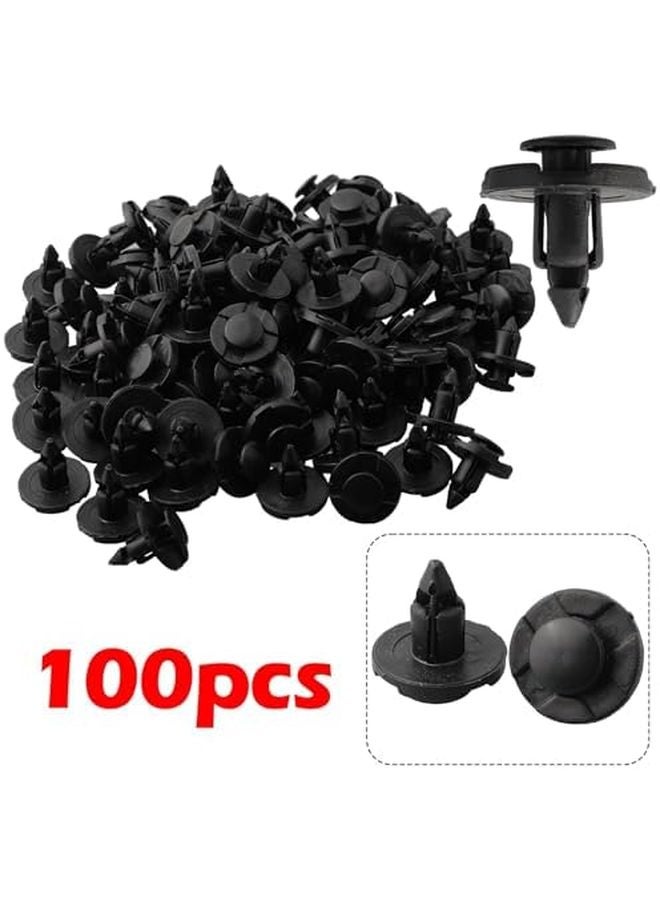 Black ABS Plastic Trim Clips for Nissan X Trail Qashqai Navara Micra 350Z 370Z Leaf Murano Pathfinder Patrol 100 Pack - Image 4