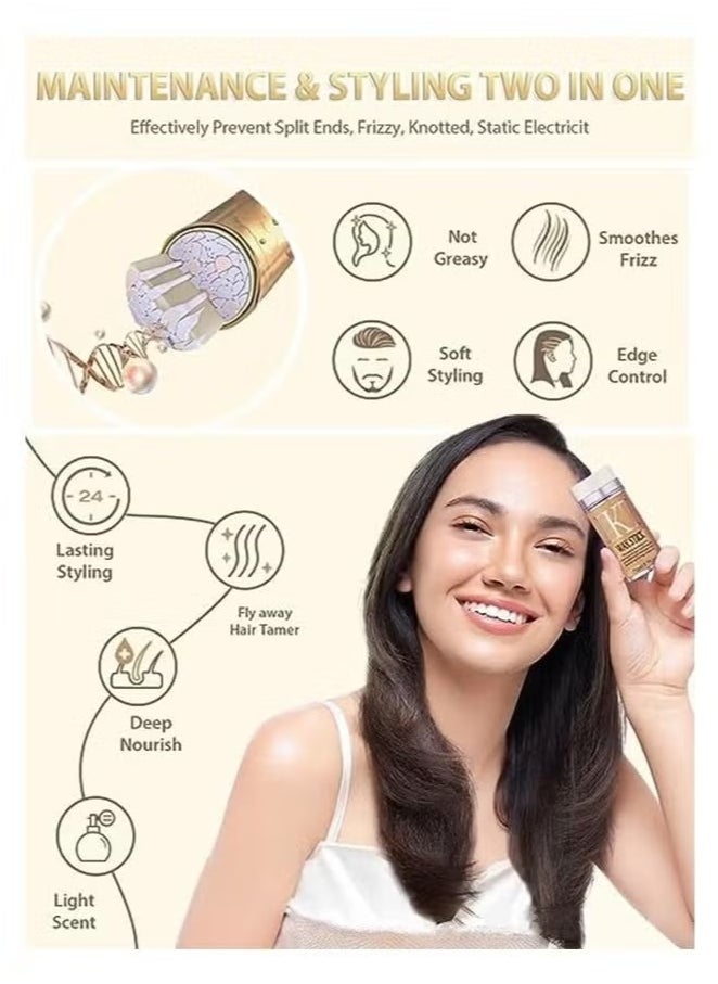 IKT Hair Wax Stick Strong and Long Lasting Hold Non Greasy Styling Wax for Flyaways Edge Frizz Hair Suitable for Unisex, 75g / 2.7fl.oz  - Image 3