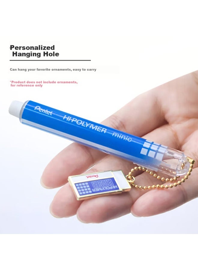 Pentel ممحاة بانتيل ميني القابلة للسحب، ممحاة محمولة إبداعية للطلاب مع نواة قابلة للتعبئة للرسم الفني ز82 وردي - Image 2