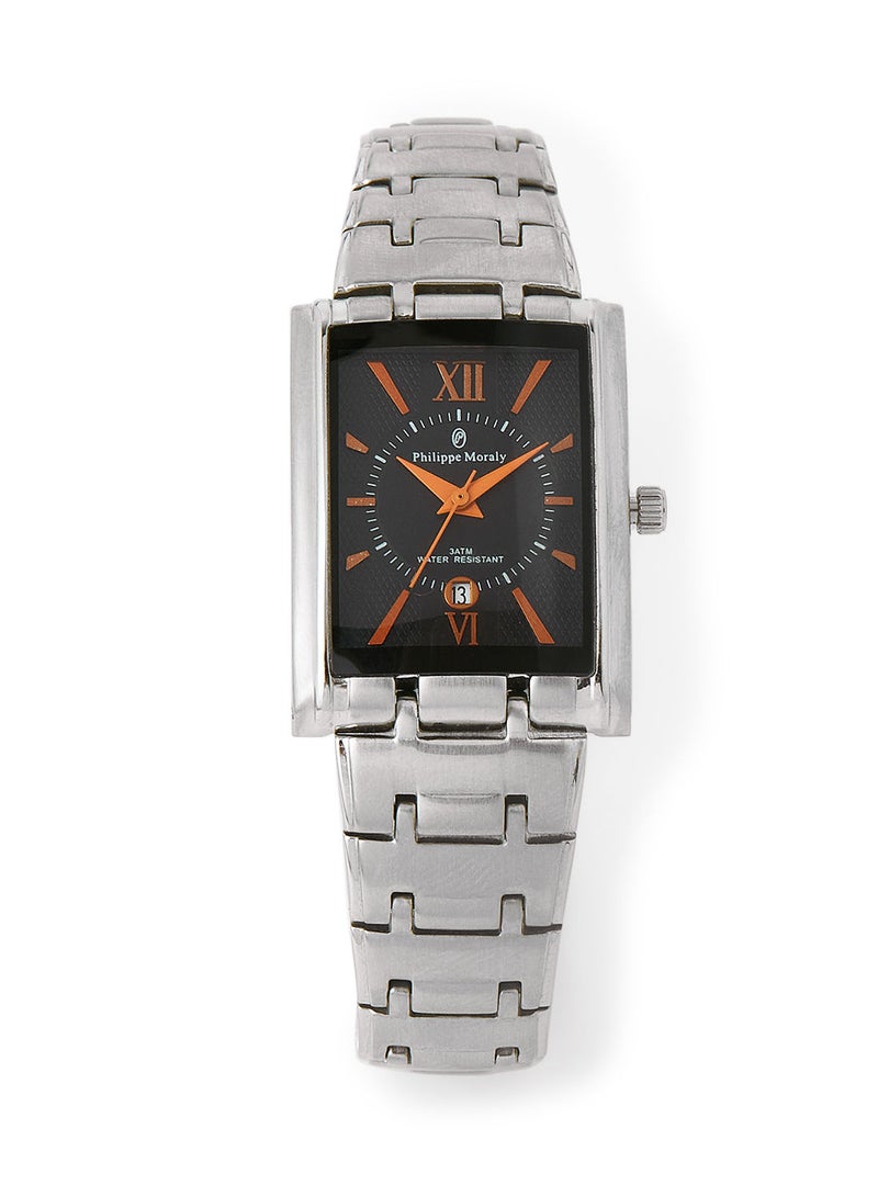 فيليب مورالي السويسرية ساعة يد معدنية تناظرية M1134WBR - 24.5 مم - فضية - Image 1