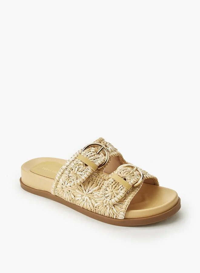 Flora Bella By Shoexpress Women Textured Slip-On Sandals