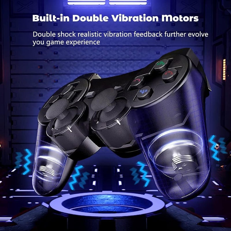 CHENGDAO وحدة تحكم CHENGDAO اللاسلكية لـ PS3 SIX-AXIS مزدوجة الصدمات لـ Playstation 3 مع كابل شحن... - Image 5