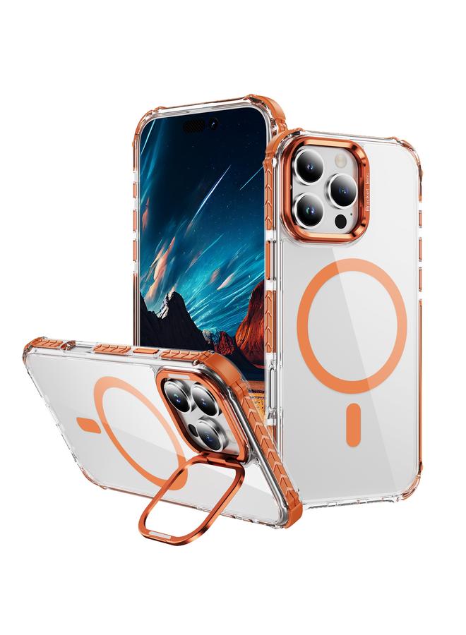 S-TOP Case For iPhone 16 Pro Rainbow Series Transparent MagSafe Lens Holder Phone Case - Image 1