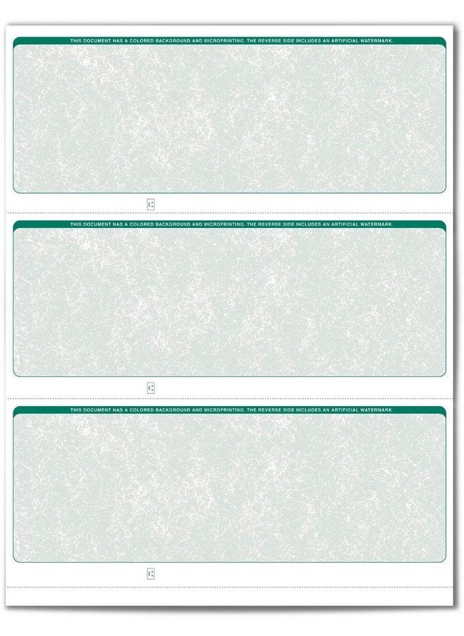 VersaCheck Valuechex 1500 Blank Business Standard Checks Green Classic 500 Sheets Form 3000  - Image 2