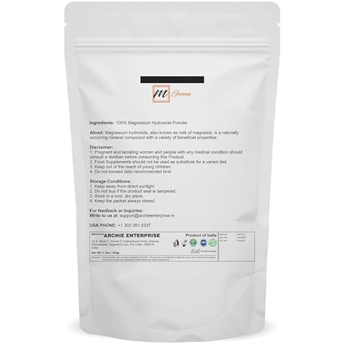 mGanna Magnesium Hydroxide Powder 454 GMS / 1 lbs - Image 2