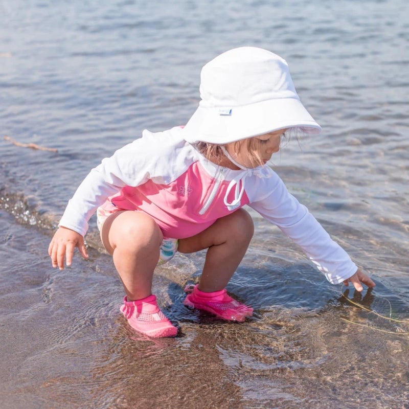 green sprouts Breatheasy Bucket Sun Protection Hat-White-0/6mo - Image 2