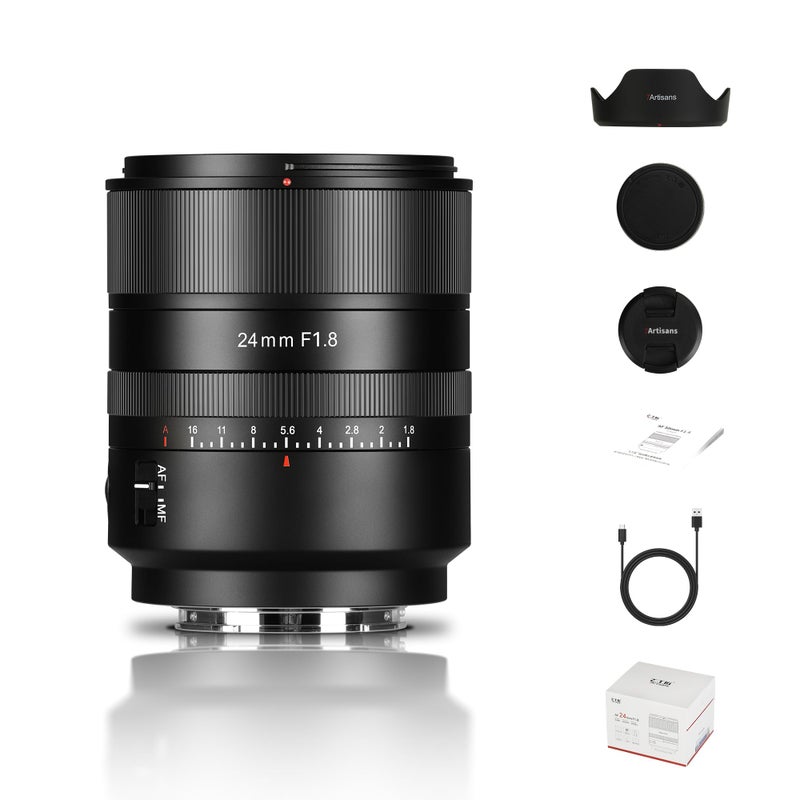 7artisans AutoFocus 24mm F18 Full Frame LensF18 Large ApertureSupport AutomaticManual Compatible for Sony FX A1 A9 A7M A7R A7S A7C ZVE Series FX3A9IIA7M2A7S2 - Image 2