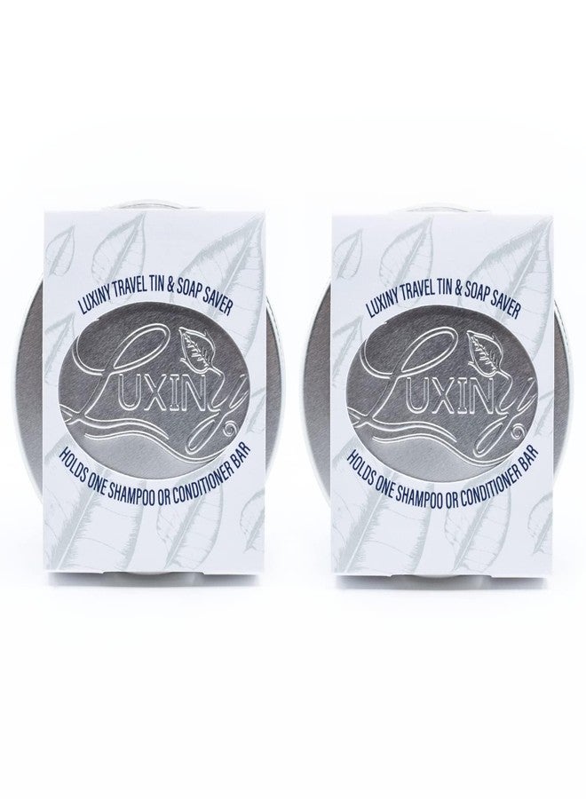 Luxiny Shampoo Bar Holder Tins & Travel Soap Case, with Soap Saver Pad Lift, Helps Bars Last Longer (2 Portable Rust Resistant Containers, 2 Grey Lifts) - Image 5