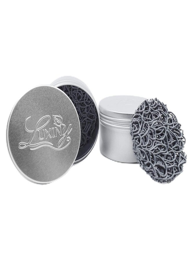 Luxiny Shampoo Bar Holder Tins & Travel Soap Case, with Soap Saver Pad Lift, Helps Bars Last Longer (2 Portable Rust Resistant Containers, 2 Grey Lifts) - Image 1