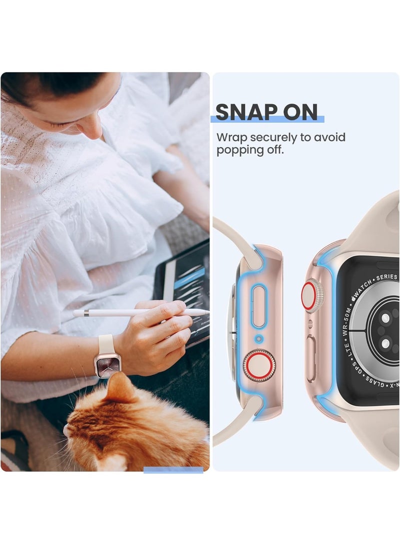 3 PCS for Apple Watch Screen Protector Case Series 11/10 42mm Accessories, iWatch Protective Face Cover for Women Men. - Image 5
