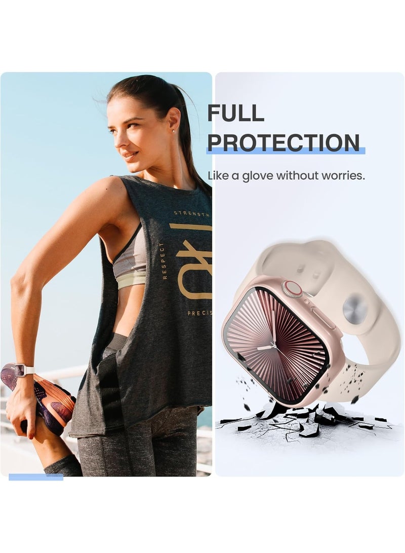 3 PCS for Apple Watch Screen Protector Case Series 11/10 42mm Accessories, iWatch Protective Face Cover for Women Men. - Image 3