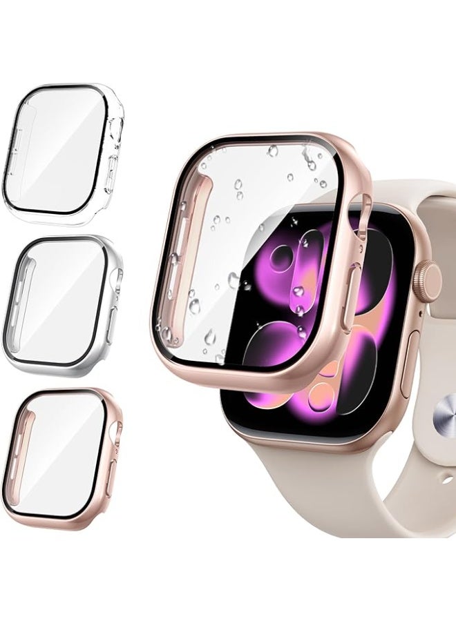 3 PCS for Apple Watch Screen Protector Case Series 11/10 42mm Accessories, iWatch Protective Face Cover for Women Men. - Image 1