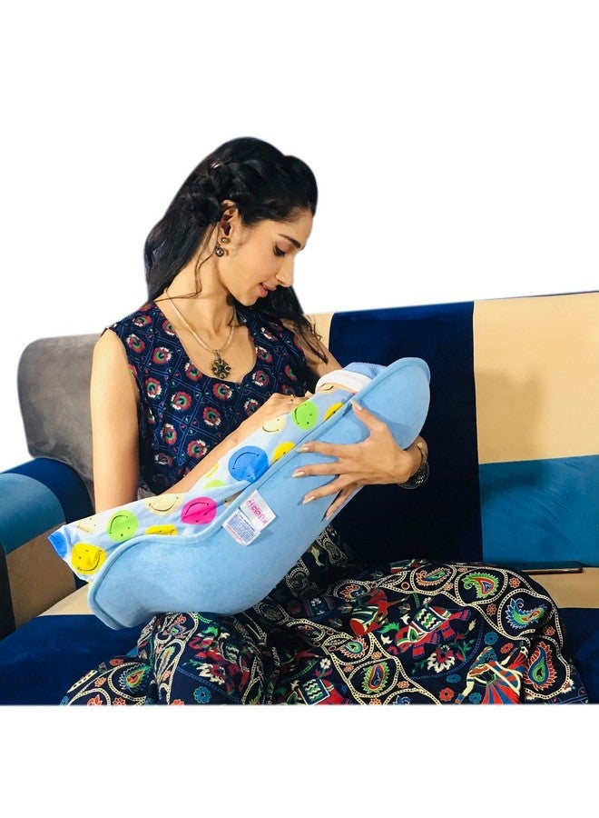 هوبا وسادة رضاعة مطبوعة بغطاء للرأس مقاس Xxl - أزرق غامق | حاملة أطفال | وسادة رضاعة | وسادة رضاعة | حاملة أطفال - Image 1