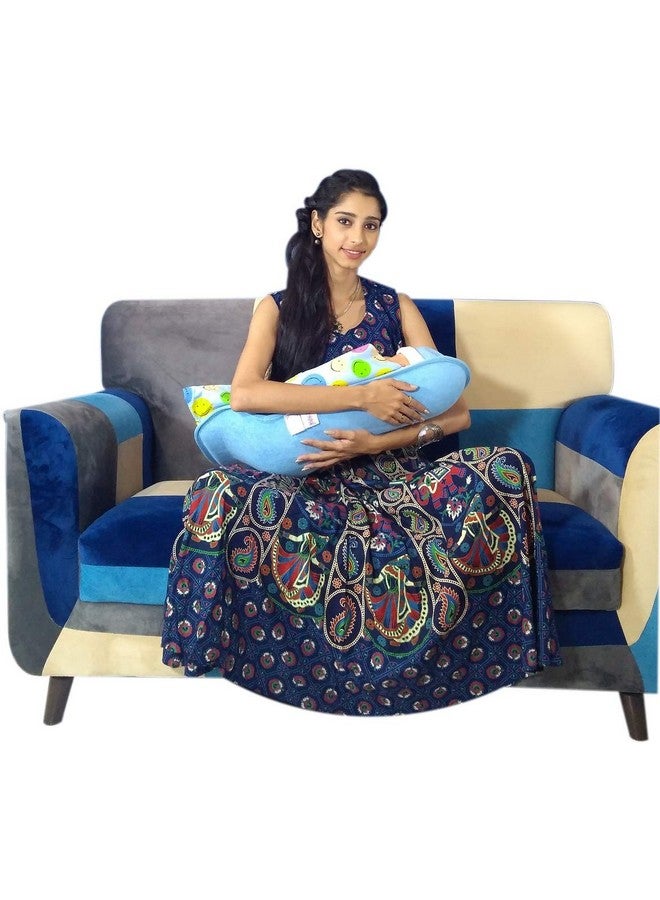 هوبا وسادة رضاعة مطبوعة بغطاء للرأس مقاس Xxl - أزرق غامق | حاملة أطفال | وسادة رضاعة | وسادة رضاعة | حاملة أطفال - Image 2